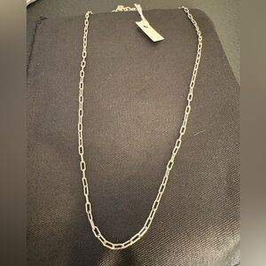 NWT YSL silver tone 16” petite chain necklace